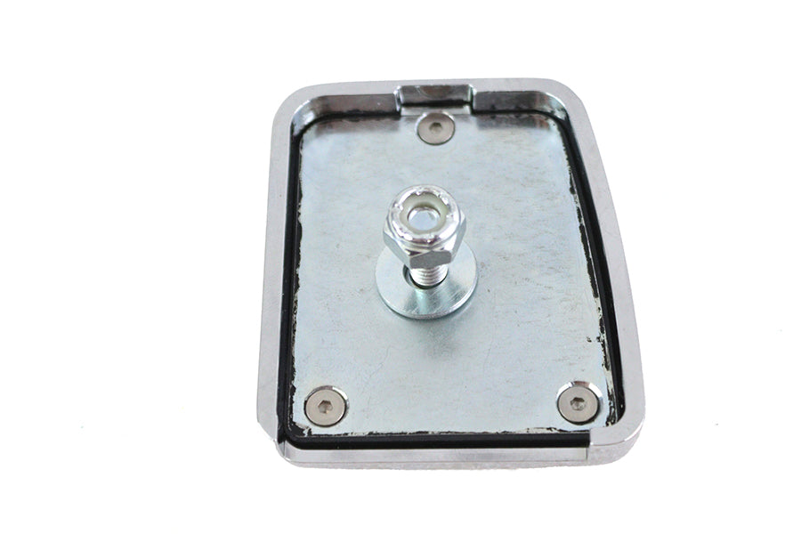 Edart 64125 chrome brake pedal pad with black flame design for forward controls