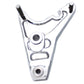 Edart 23-0524 chrome rear brake caliper bracket for 10-inch disc brake setup