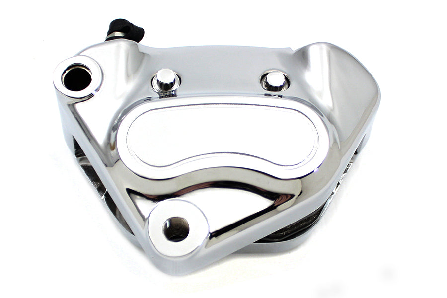 Edart 42815 chrome front 4-piston brake caliper on white background