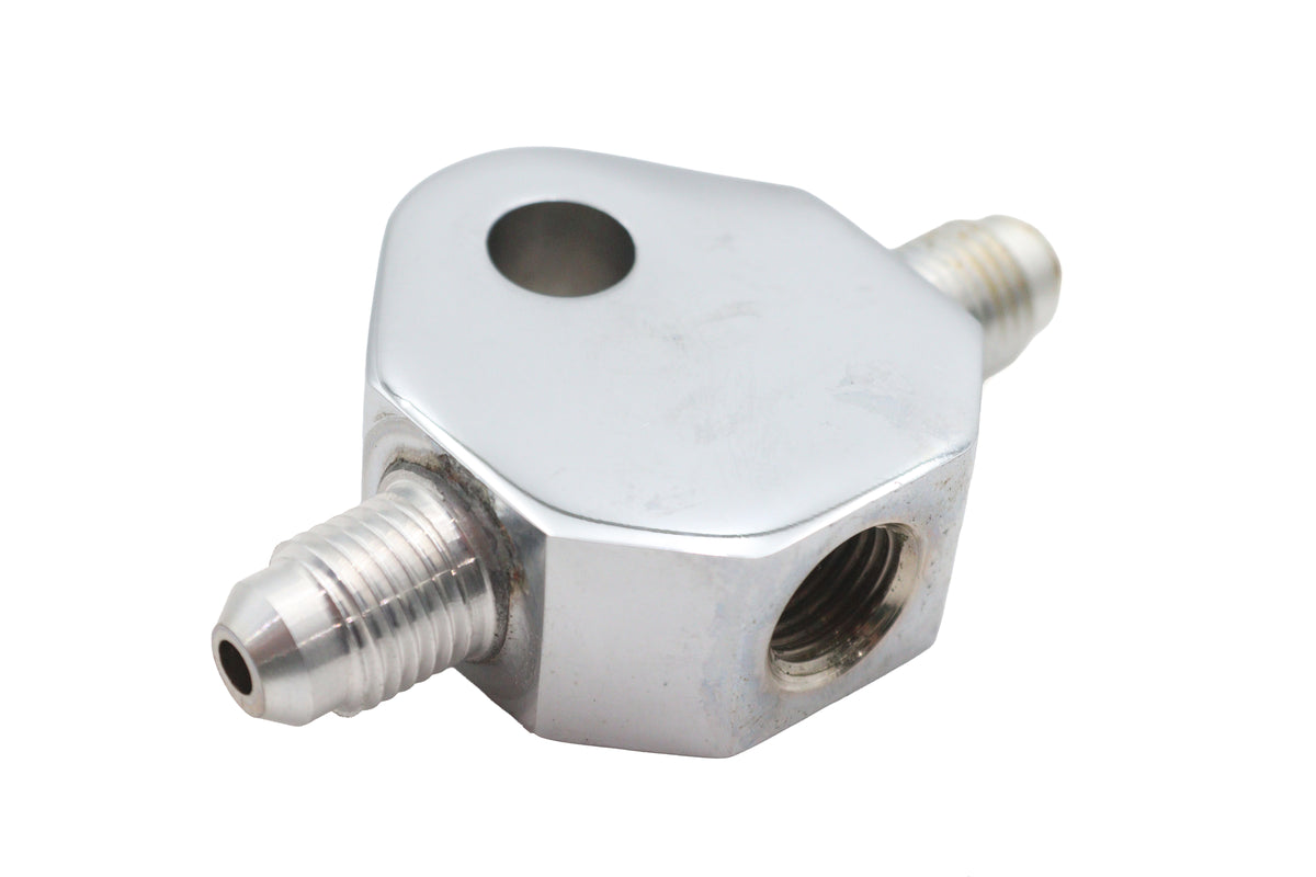 Edart 11-0648 chrome brake hose tee fitting for automotive brake lines