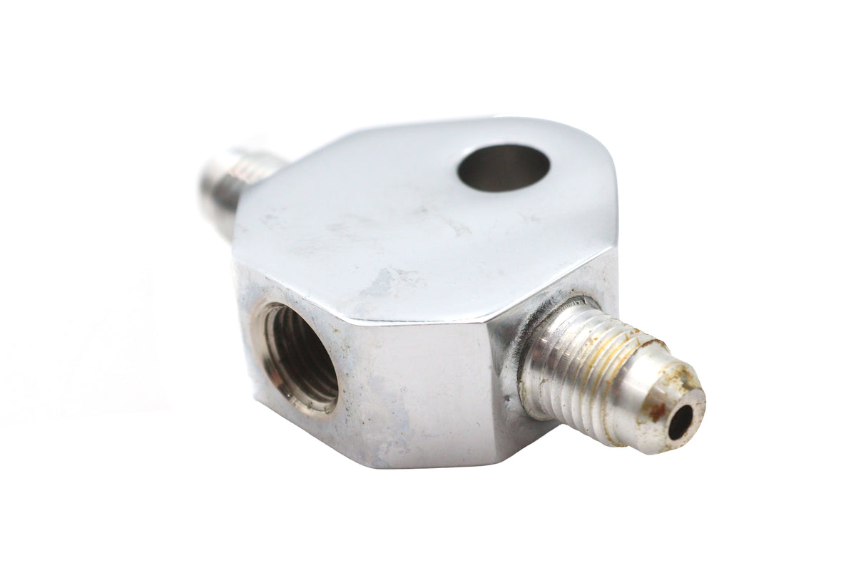 Edart 11-0648 chrome brake hose tee fitting for automotive brake systems