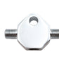 Edart 76169 chrome brake line tee fitting for automotive brake lines