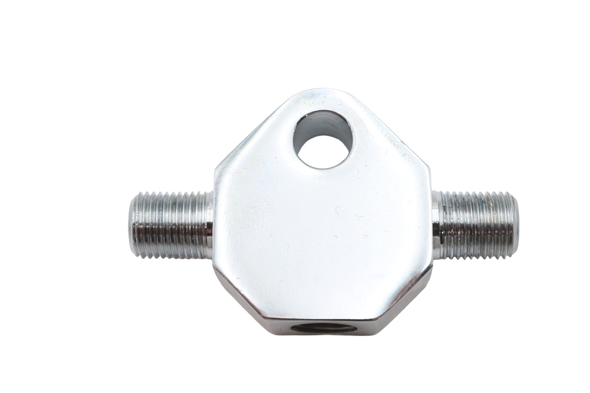 Edart 76169 chrome brake line tee fitting for automotive brake lines