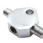 Edart 76169 chrome brake line tee fitting for automotive brake systems