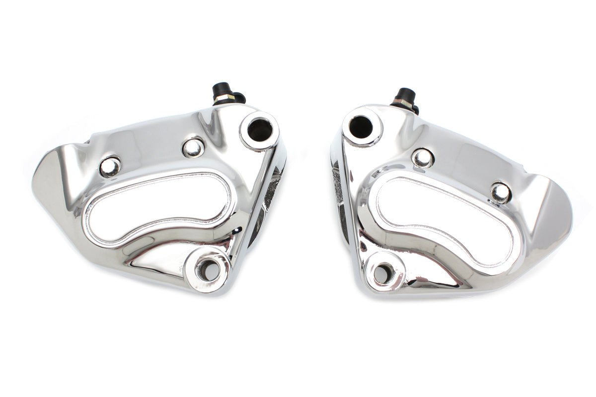 Edart 82568 Chrome Front 4 Piston Caliper Set