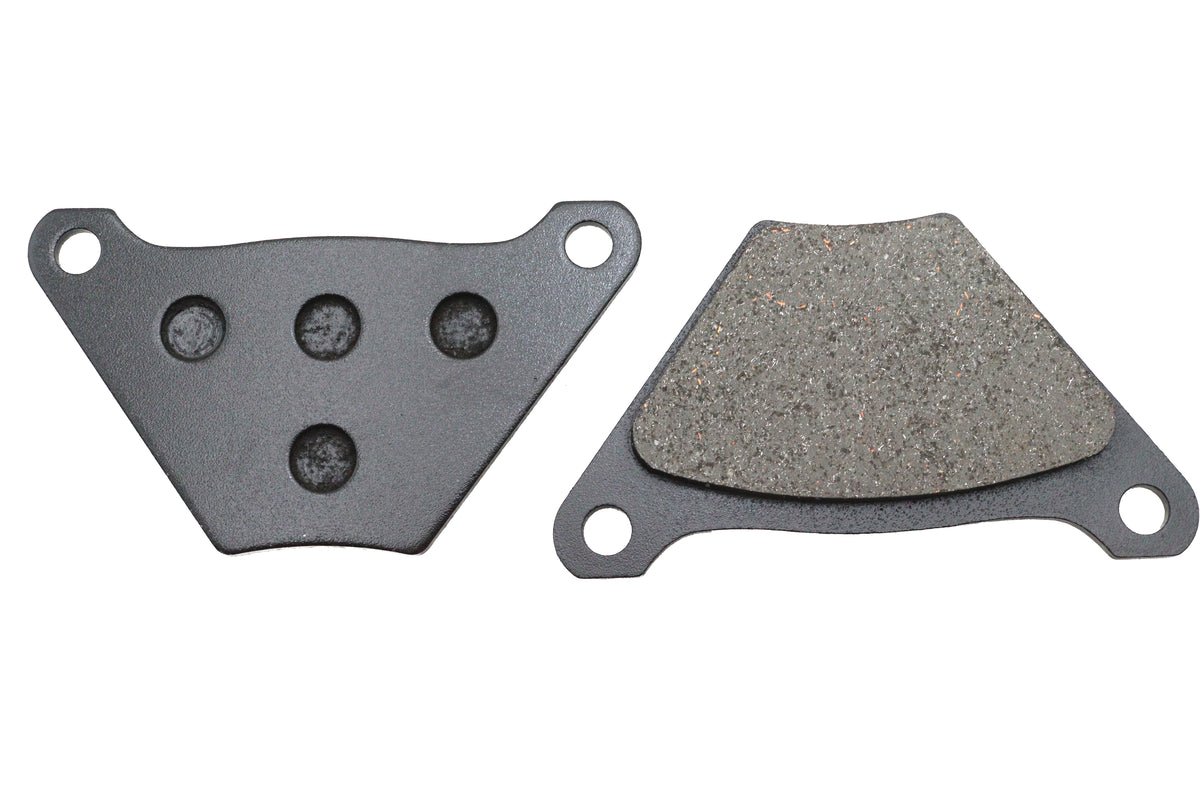 Duro 23-0621 Kevlar front and rear brake pad set, black brake pads shown on white background