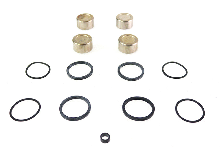 Edart 84966 front brake caliper piston kit with seals on a white background