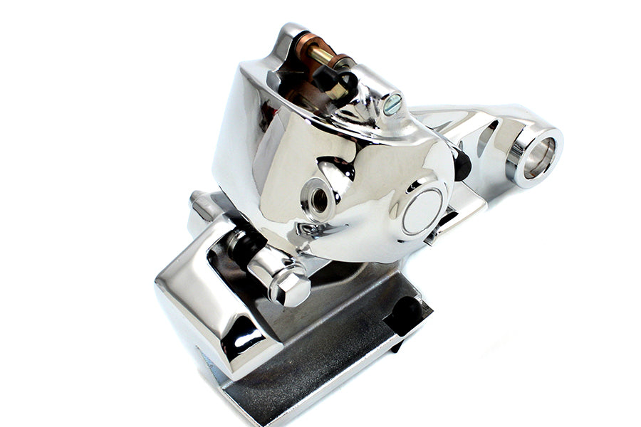 Edart 23-0855 chrome rear brake caliper with bracket for vehicle braking system