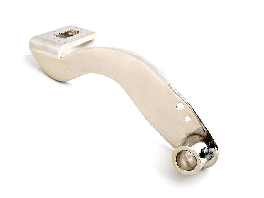 Edart 13591 replica brake pedal, bright nickel plated forward control in polished metal finish