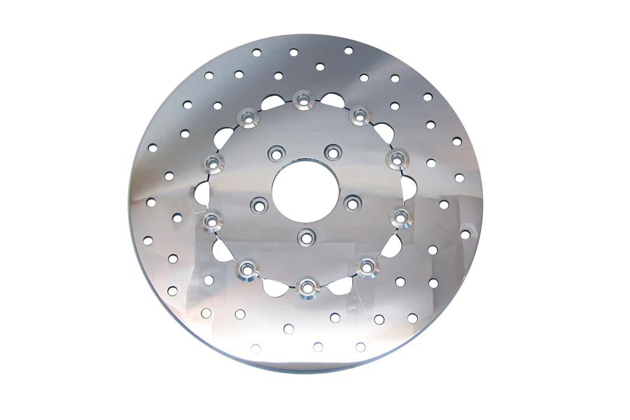 Edart B06-0199ASP floating polished 11.8-inch front brake disc with drilled rotor design
