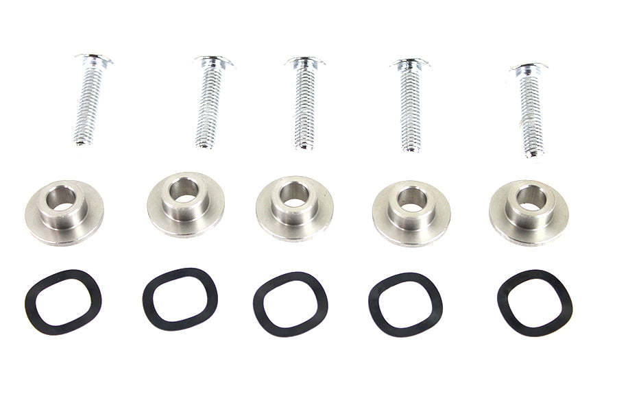 Edart 63511 chrome front disc brake hardware kit components for vehicle brake assembly