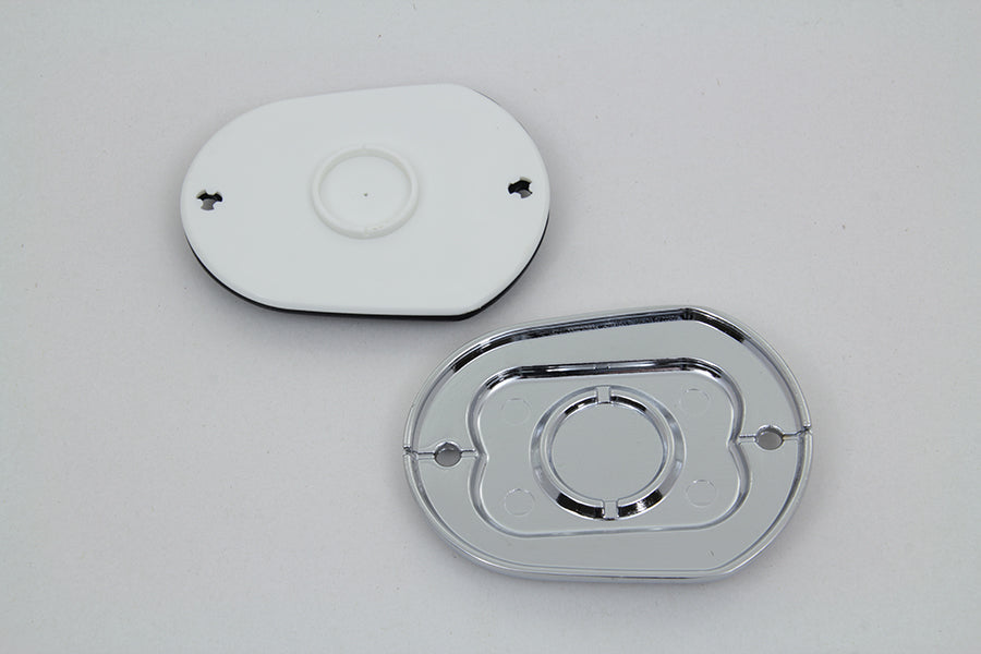 Edart 77820 chrome handlebar master cylinder cover for motorcycle handlebar control