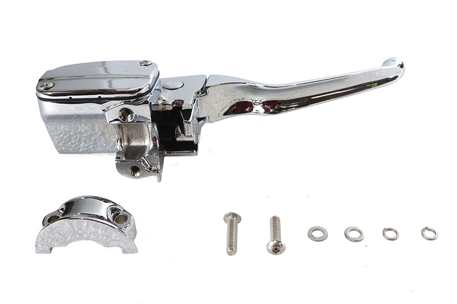 Edart 23-1055 chrome handlebar master cylinder assembly for motorcycle handlebar controls