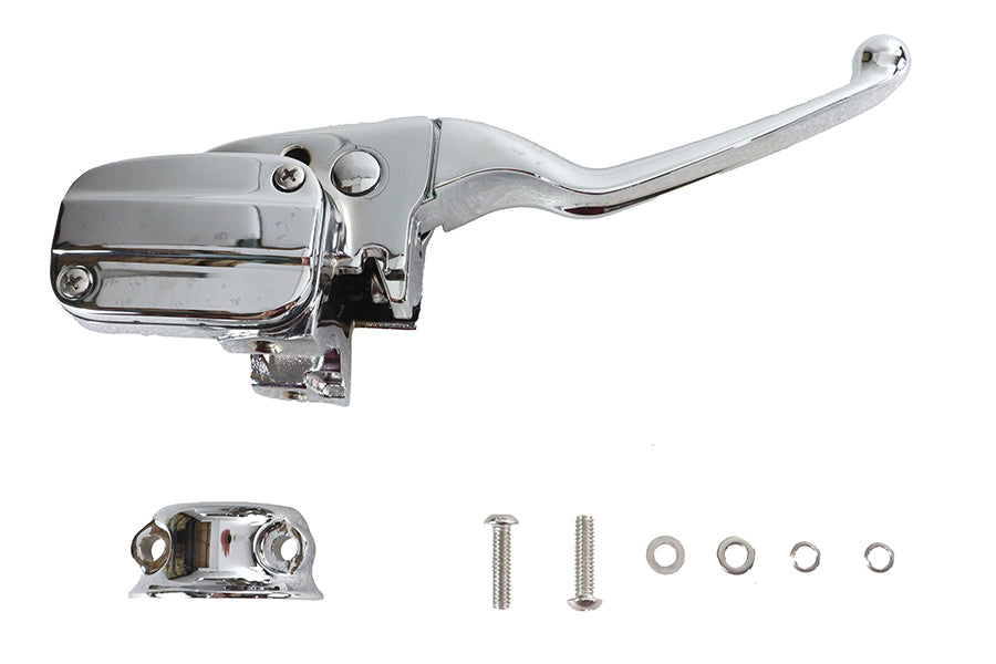 Edart 23-1055 chrome handlebar master cylinder assembly for motorcycle control bars