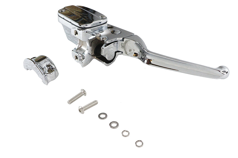 Edart 23-1055 chrome handlebar master cylinder assembly for motorcycle handlebar control