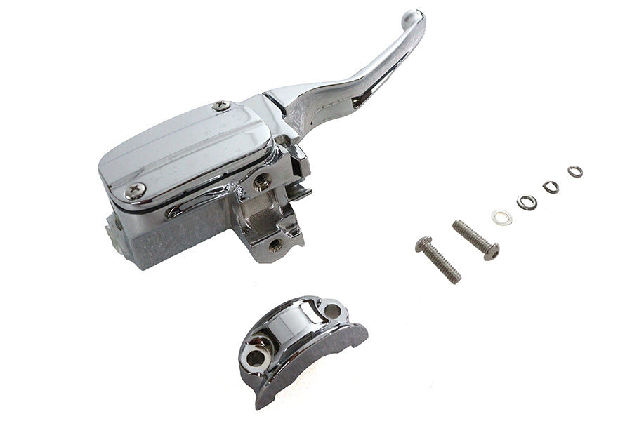 Edart 23-1055 chrome handlebar master cylinder assembly for motorcycle handlebar control