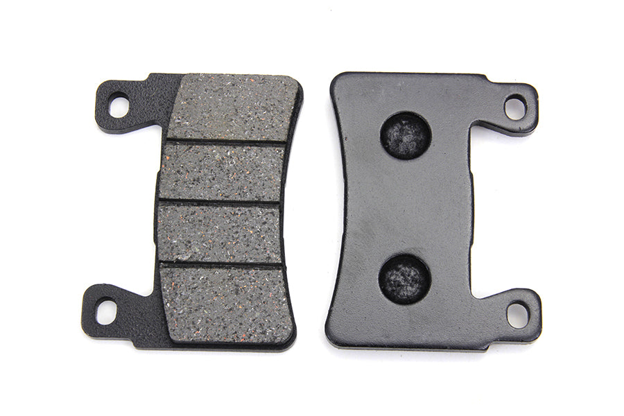 Duro 23-1060 Kevlar front brake pad set for Harley-Davidson FXST, black brake pads on white background