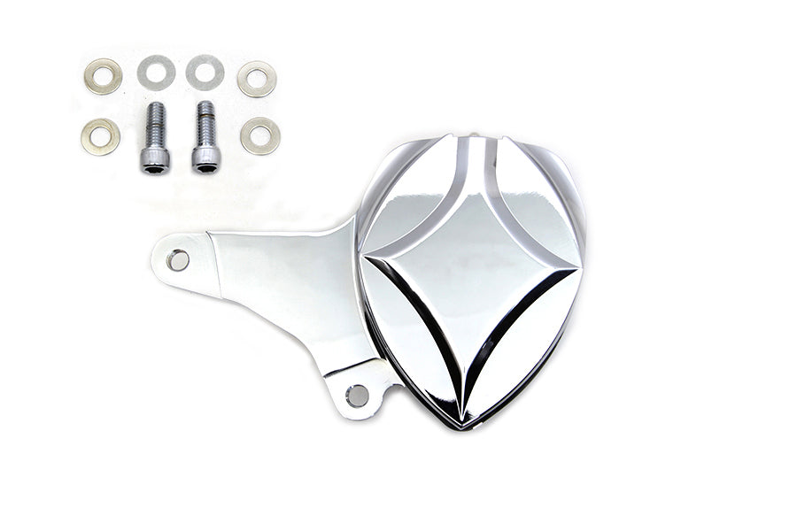 Edart 23-1105 chrome billet front 2-piston brake caliper with bracket