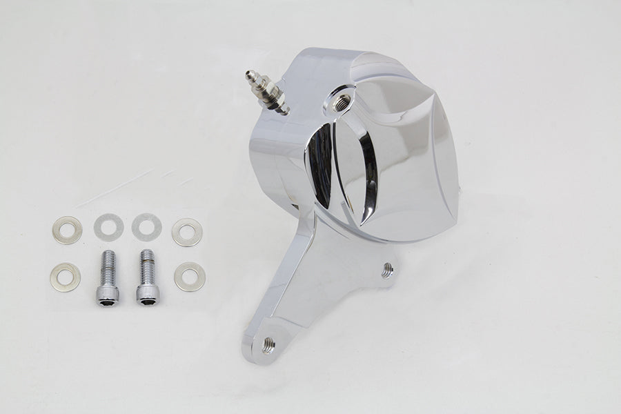 Edart 23-1105 chrome billet front 2-piston brake caliper with mounting bracket