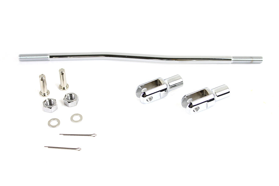 Edart 23-1349 chrome front mechanical brake rod kit for Harley-Davidson EL