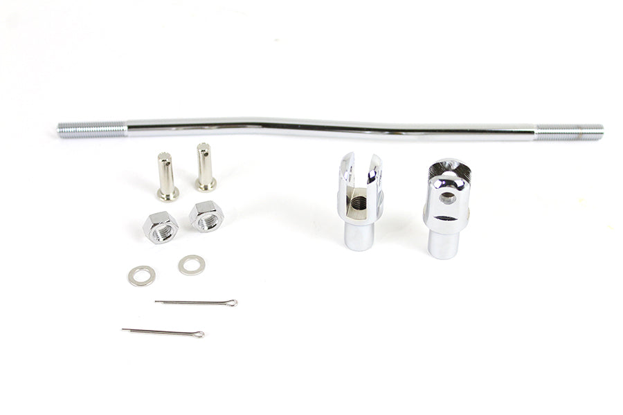 Edart 23-1349 front mechanical brake rod kit in chrome for Harley-Davidson EL