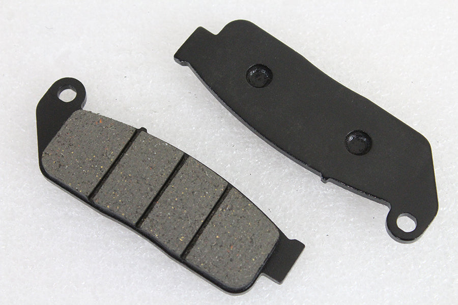 Duro 7151S soft front brake pad set, SKU 23-1675, shown from the side