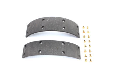 Edart 23-1987 rear brake shoe lining set with rivets for automotive brake repair