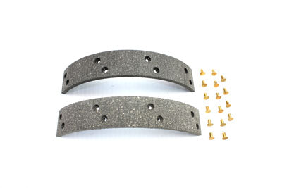 Duro 23-1989 rear brake shoe lining with rivets:VEVENT