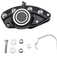 Edart 46577 black front 1-piston banana brake caliper with bullseye detail