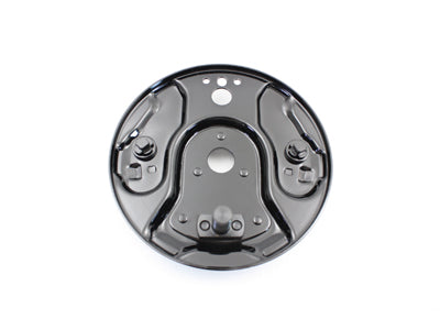 Edart 72174B rear hydraulic brake backing plate in black, shown against a plain background