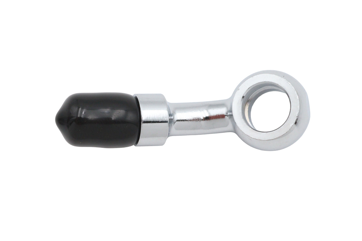 Edelbrock R4050C brake hose adapter fitting 35, metallic automotive brake fitting close-up