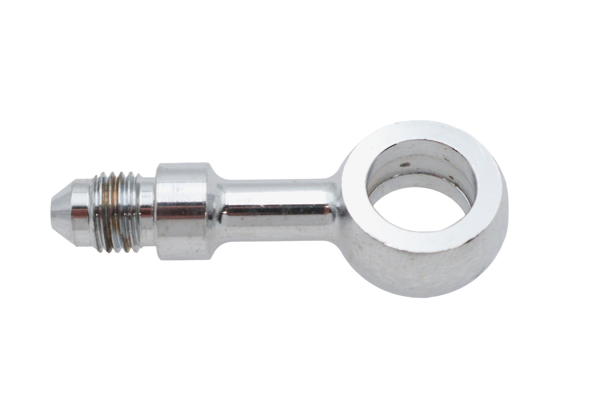 Edelbrock R4057C straight brake hose adapter fitting in metallic finish 񟿿