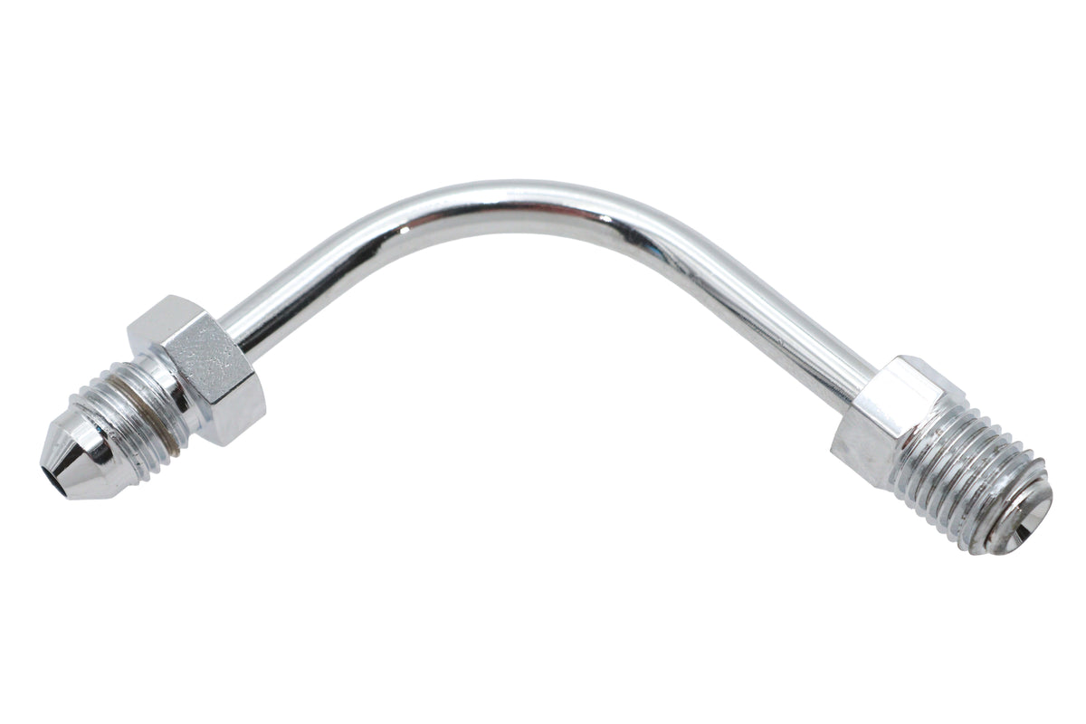 Edelbrock R4283C brake hose adapter fitting 90-degree angle in metal finish