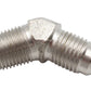 Edelbrock R4293C brake hose adapter fitting 45-degree angle close-up