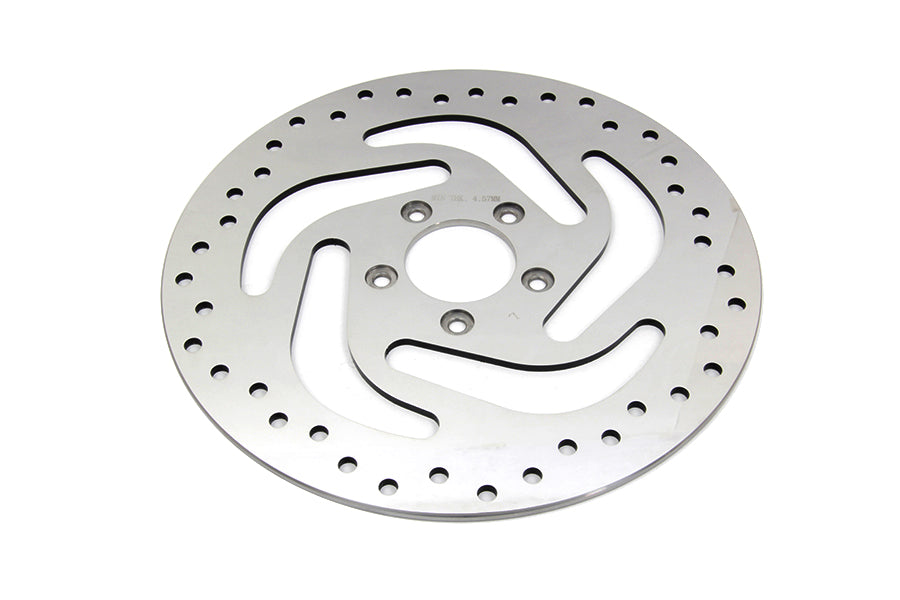 Duro B06-0195ASP 11.8-inch polished front brake disc, left side