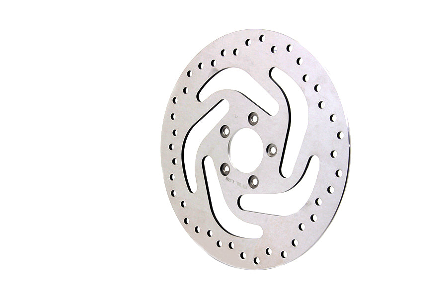 Duro B06-0195ASP 11.8-inch polished front brake disc, left side