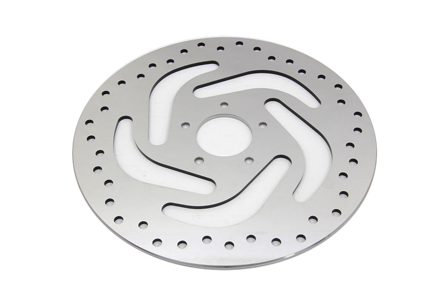 Duro B06-0195ASP 11.8-inch polished front brake disc, left side