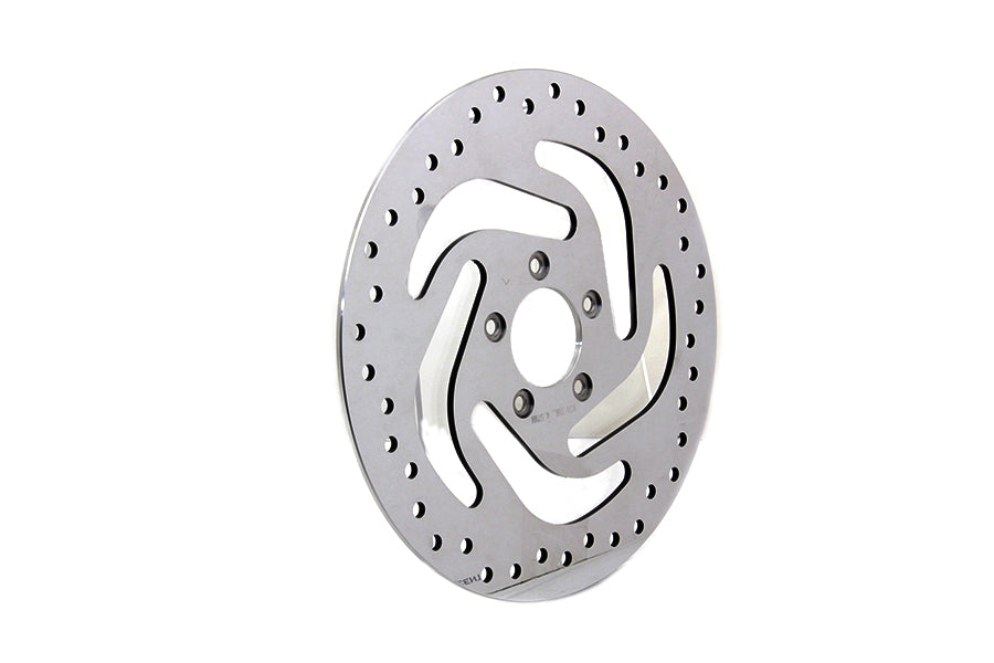 Duro B06-0195ASP 11.8-inch polished front brake disc, left side