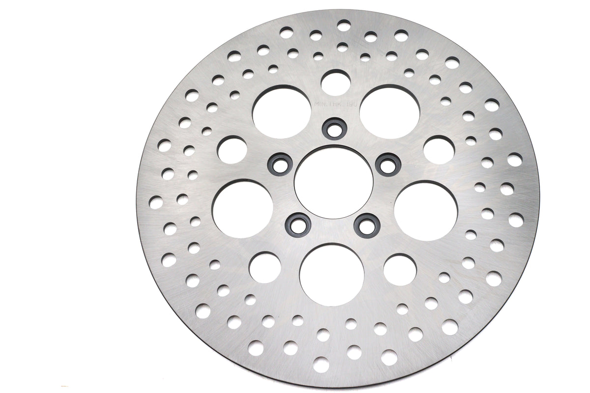 Edelbrock R47007 11-1/2-inch drilled rear brake disc with vented rotor design