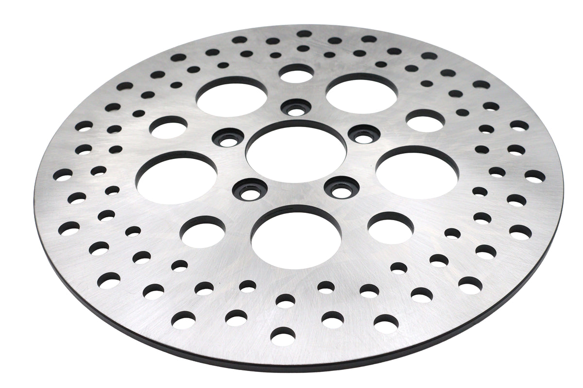 Edelbrock R47007 11-1/2-inch drilled rear brake disc with vented rotor design