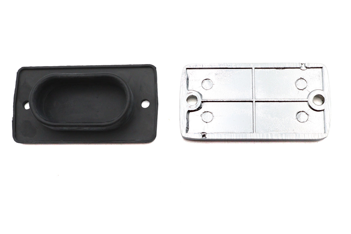 Edart 77816 chrome handlebar master cylinder cover for motorcycle handlebar controls