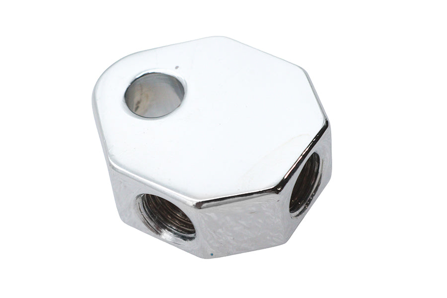 Edart 23-9227 billet front brake tee in chrome finish