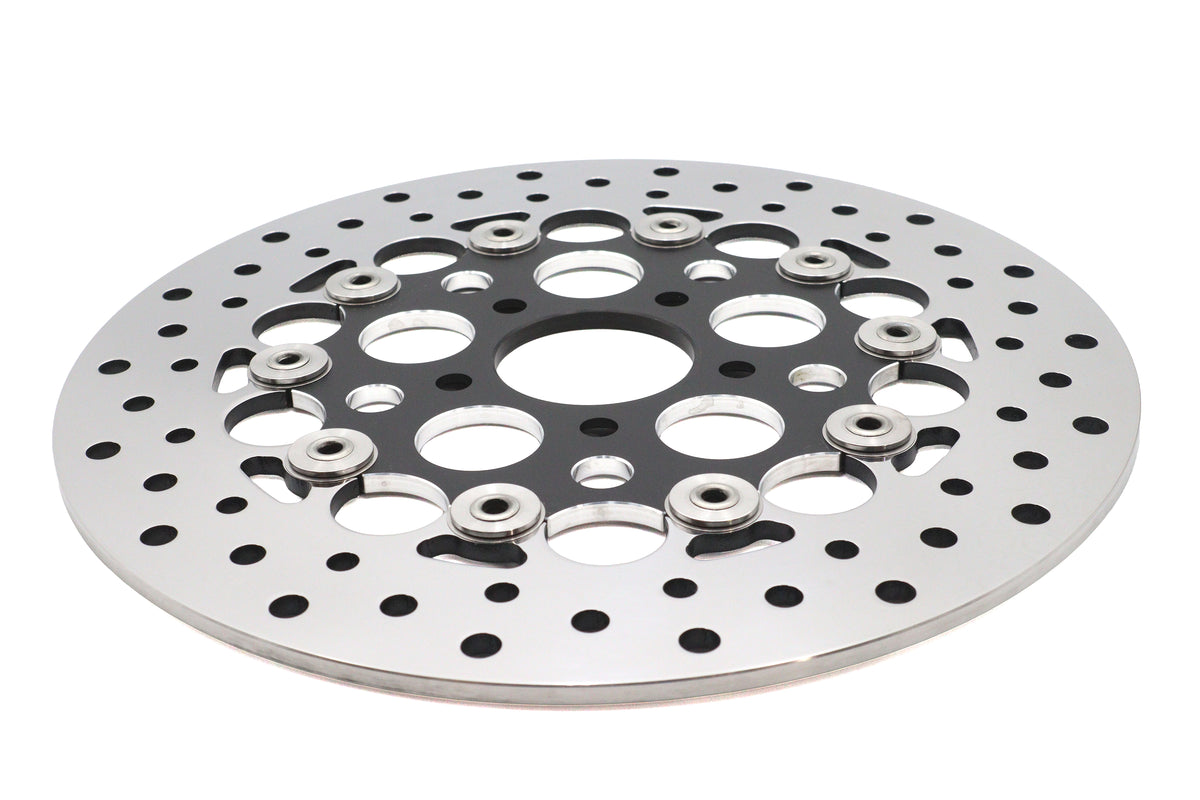Ultima 90-893 11.8-inch floating rear brake disc, black and silver metal rotor 恒一