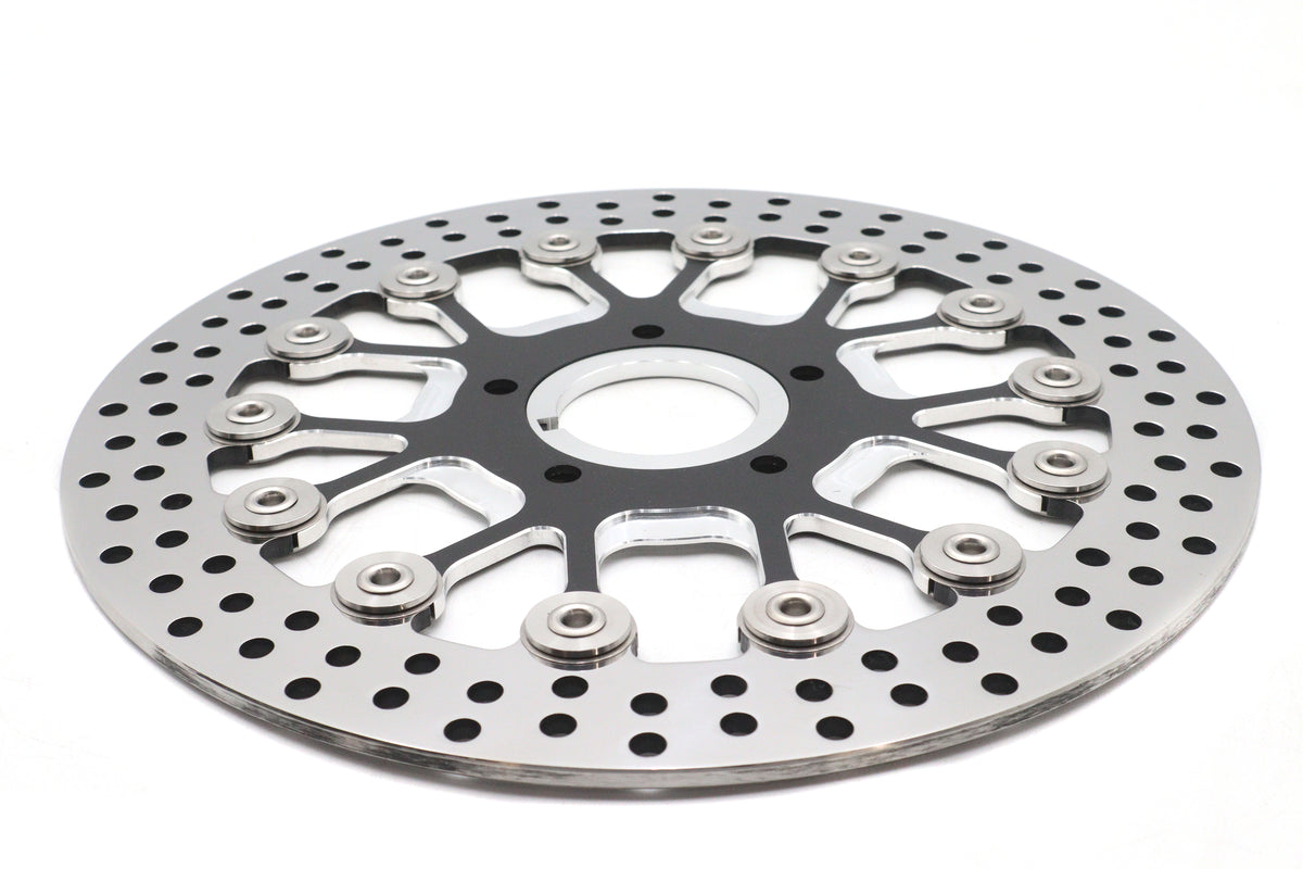 Ultima 90-894 11-1/2-inch floating front brake disc in black and silver finish