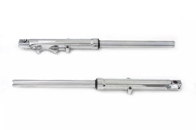 Motorshop 24-0590 39mm Fork Tube Assembly with Chrome Sliders