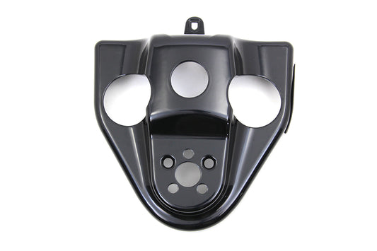 V-Twin 78005B handlebar riser cover in gloss black for motorcycle handlebar controls