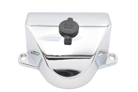 V-Twin 78111C Chrome Handlebar Clamp Cover 24-1490