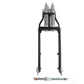 Ultima 117-80 springer fork assembly in black with chrome springs, 24-1700