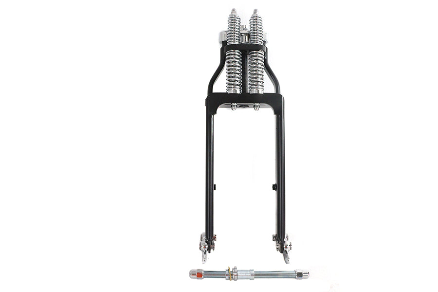 Ultima 117-80 springer fork assembly in black with chrome springs, 24-1700
