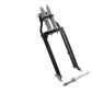 Ultima 117-80 springer fork assembly in black with chrome springs, motorcycle front suspension parts